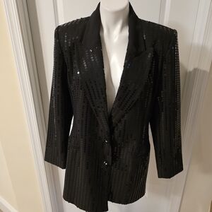 Cione Sequins Long Blazer Size 10